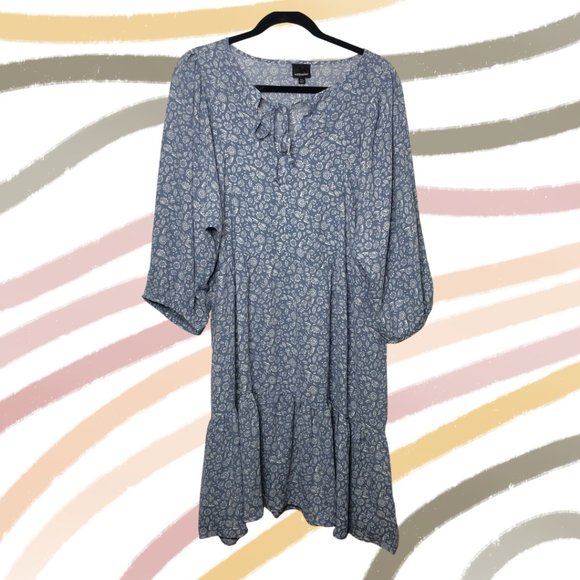 Wallpapher Dresses & Skirts - Wallpapher Boho Flowy Floral Summer Dress  with Peplum Ruffle Bottom XXL